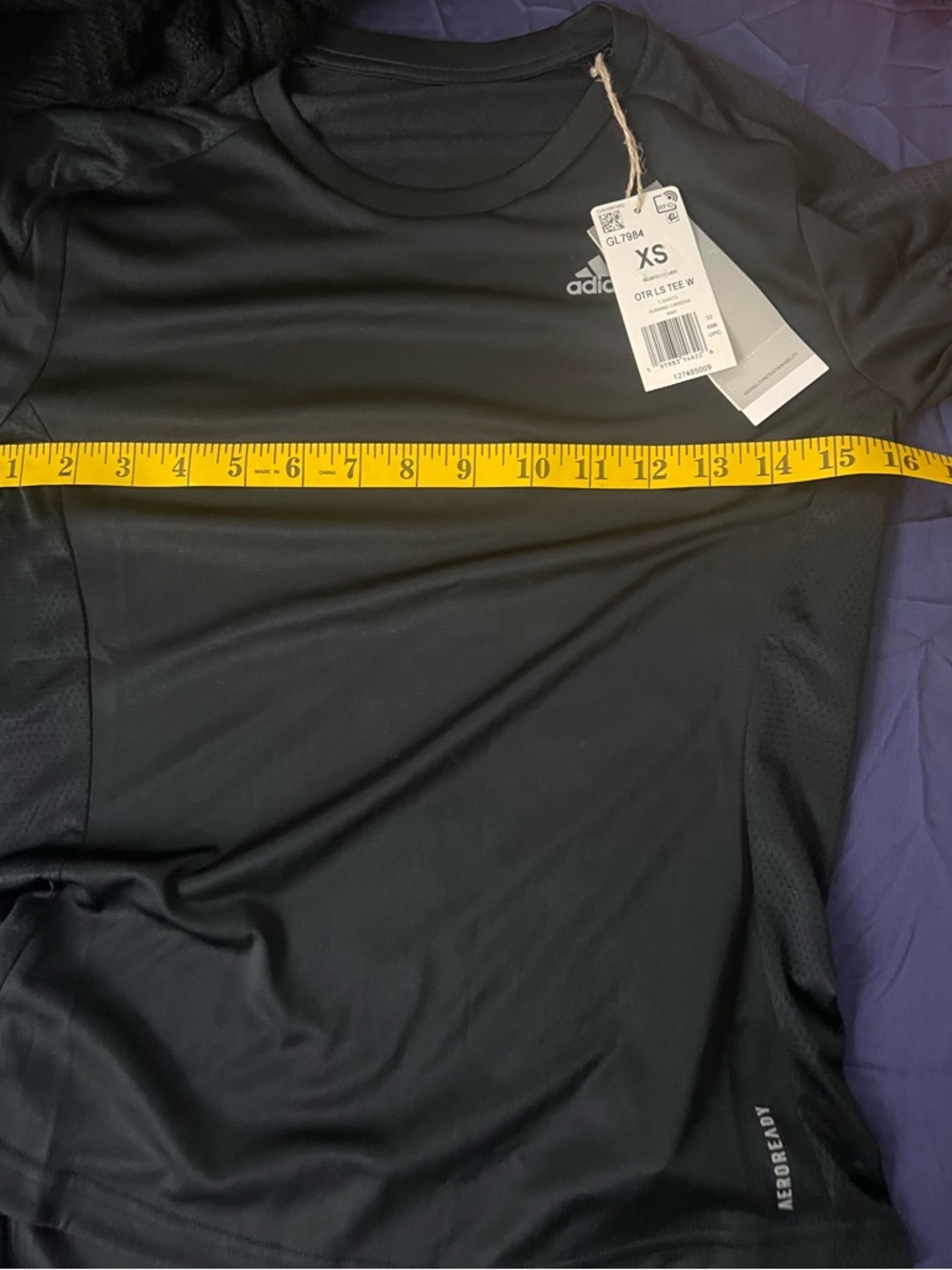 Adidas OTR Long Sleeve Running Tee Black Aeroready Lightweight Athletic Top NWT - Picture 11 of 12